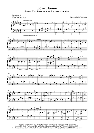 Cousins (love Theme) (arr. Charles Martin)