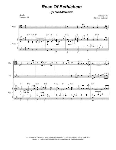 Rose Of Bethlehem (arr. Stephen DeCesare)