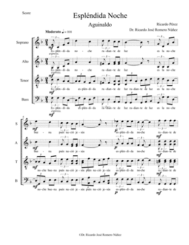 Espléndida Noche, aguinaldo Venezolano (arr. Dr. Ricardo José Romero Núñez)