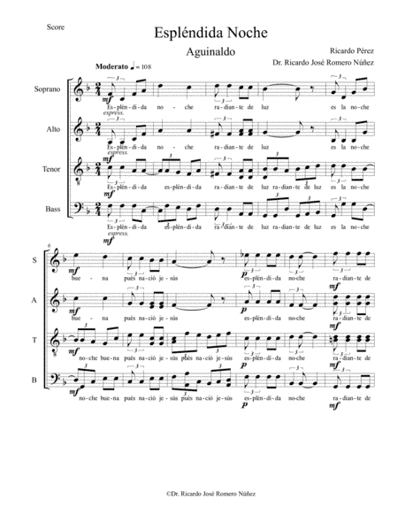 Espléndida Noche, aguinaldo Venezolano (arr. Dr. Ricardo José Romero Núñez)