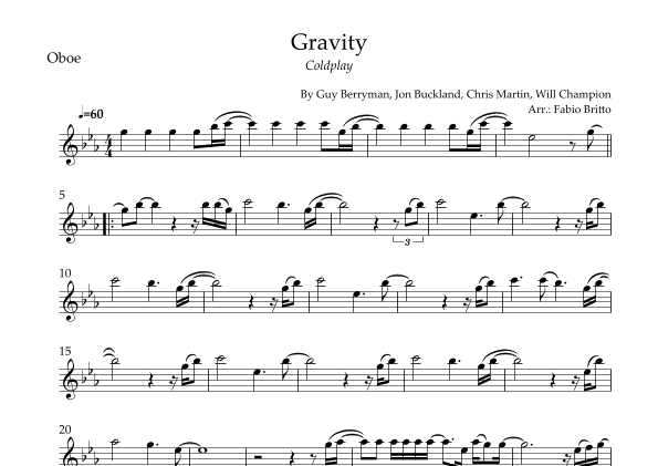 Gravity (arr. Fabio Britto)