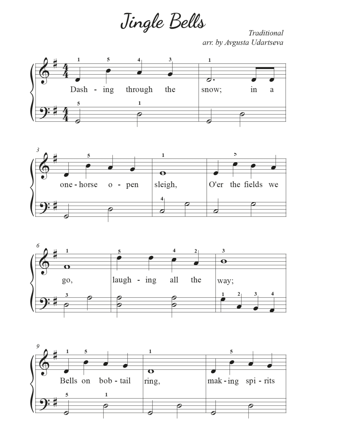 Jingle Bells (arr. Avgusta Udartseva)