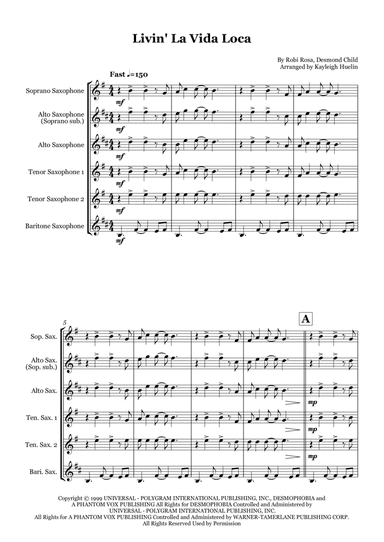 Livin' La Vida Loca (arr. Kayleigh Huelin)