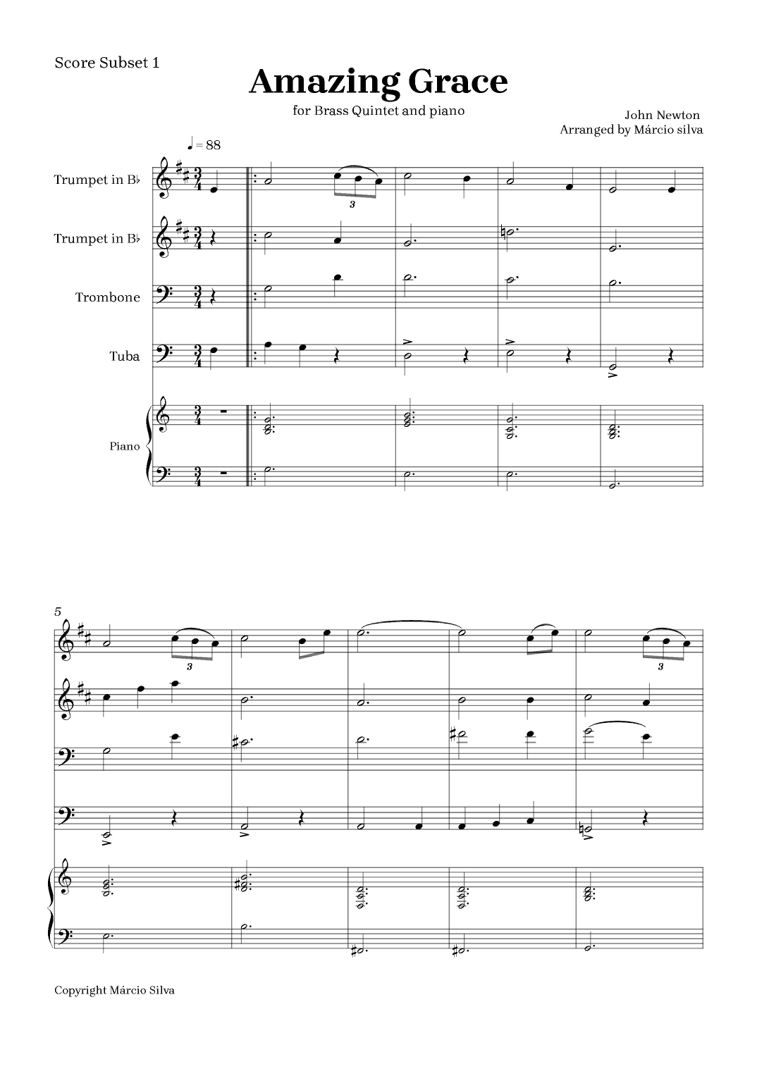 Amazing grace (arr. Márcio Silva)