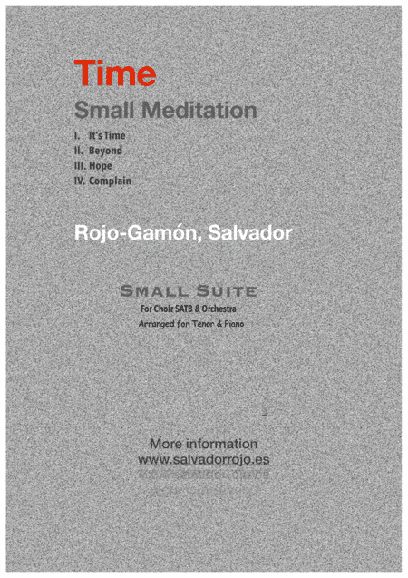 Time Arranged for Tenor soloist and Piano