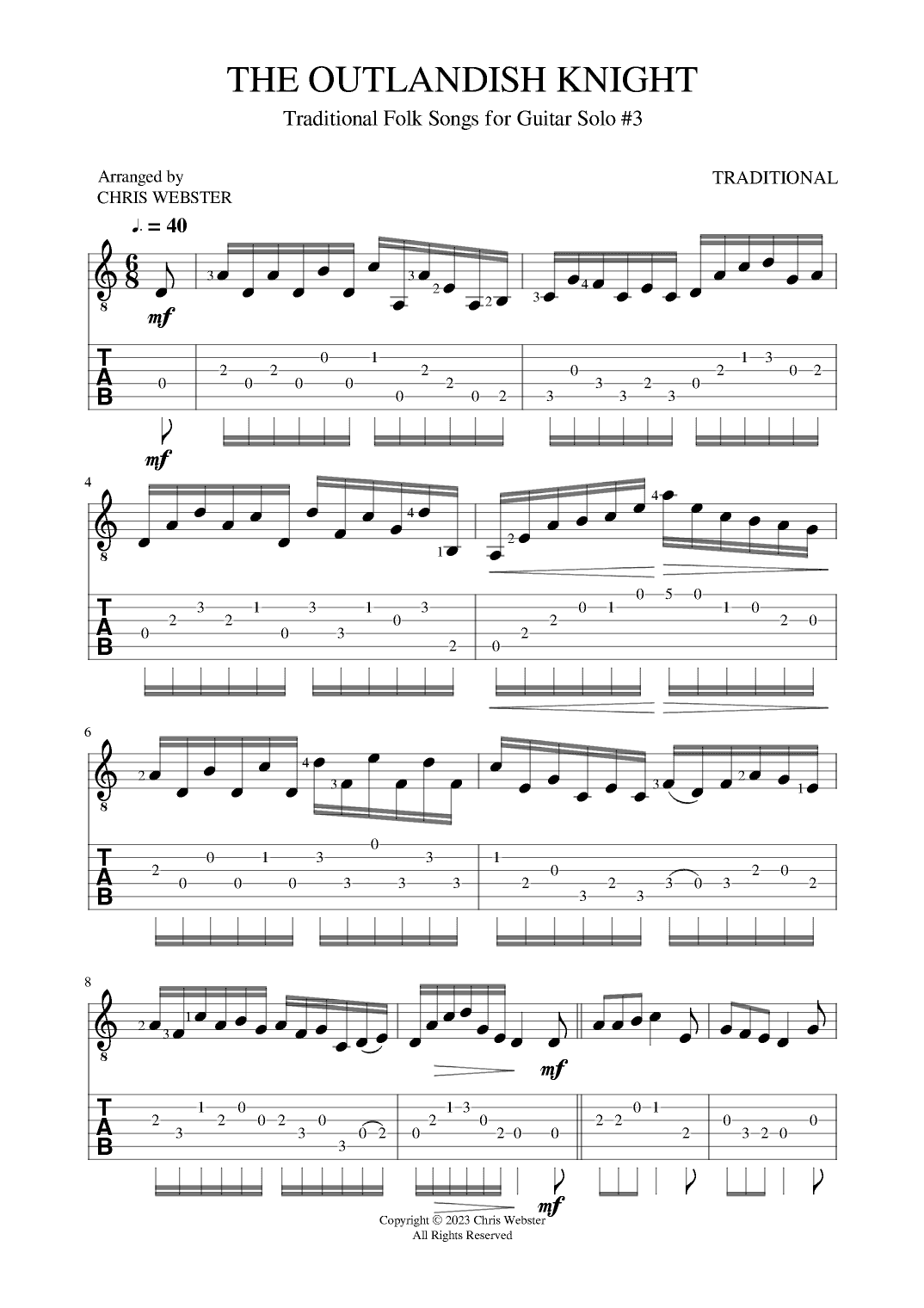 Outlandish Knight (arr. Chris Webster)