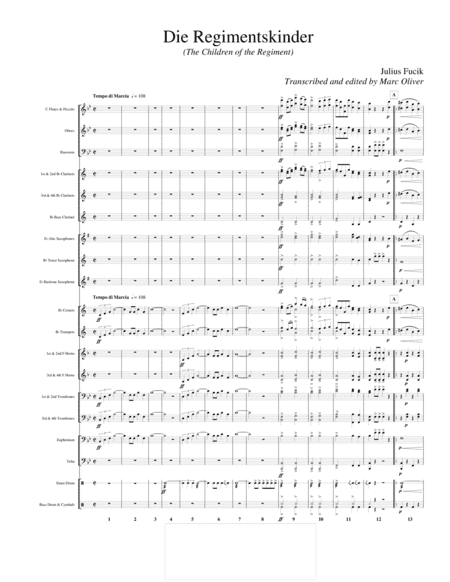 The Children of the Regiment (Die Regimentskinder) transcribed for concert band (arr. Marc Oliver)