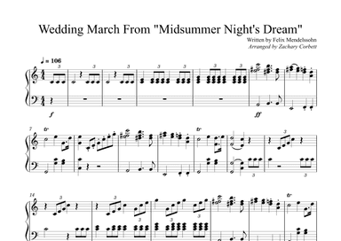 Wedding March from "Midsummer Night's Dream" (arr. Zachary Corbett)