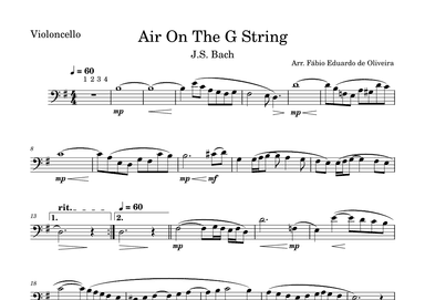 Air On The G String (Bach) - Easy Arrangement (arr. Fabio Eduardo de Oliveira)
