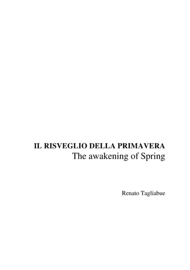 IL RISVEGLIO DELLA PRIMAVERA- The awakening of Spring - Tagliabue - For Fl, Ob, Fr.Horn, Tba, Vibr.