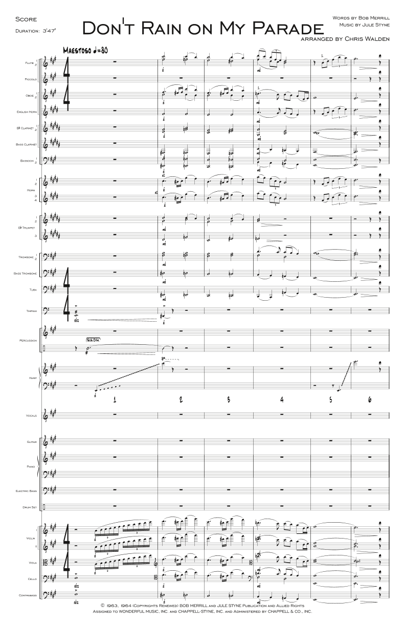 Don't Rain On My Parade (arr. Chris Walden)