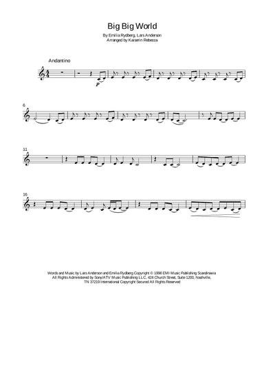 Big Big World (arr. Kaiserin Rebecca)