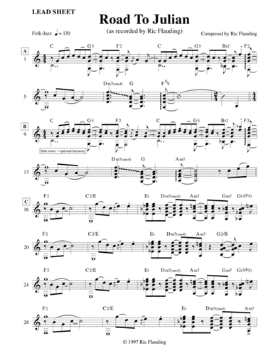 Road To Julian (Lead Sheet)