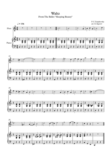 Waltz (Sleeping Beauty), Peter Ilyich Tchaikovsky, For Flute & Piano (arr. Eugene Egorov)