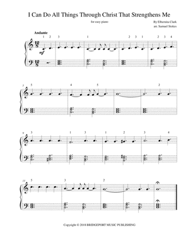 I Can Do All Things Through Christ That Strengthens Me (arr. Samuel Stokes)