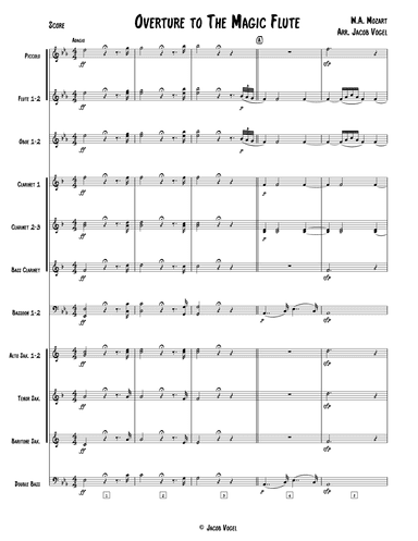 Overture to "The Magic Flute" (arr. Jacob Vogel)