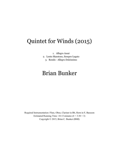 Quintet for Winds