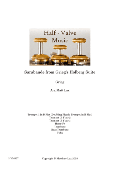 Sarabande from Grieg's Holberg Suite (Brass Septet) (arr. Matthew Lax)