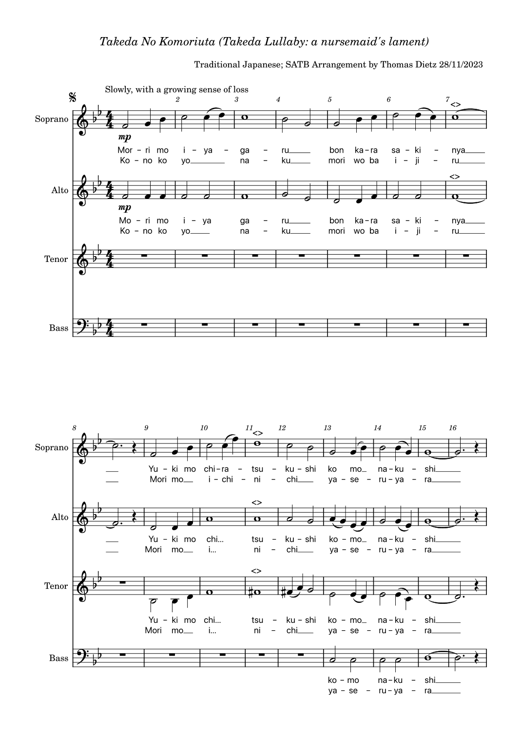 TAKEDA NO KOMORIUTA (arr. Thomas Dietz)