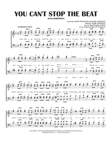 You Can't Stop The Beat (arr. David Wright)