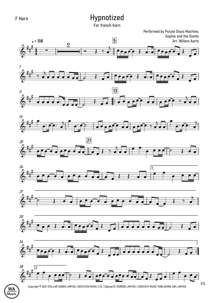 Purple Disco Machine (arr. Willem Aarts)