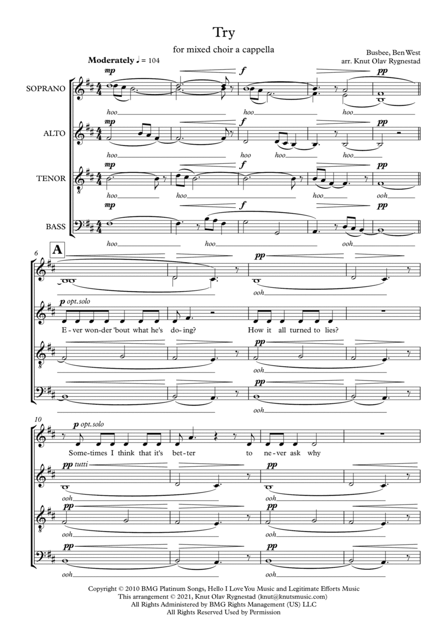 Try (arr. Knut Olav Rygnestad)