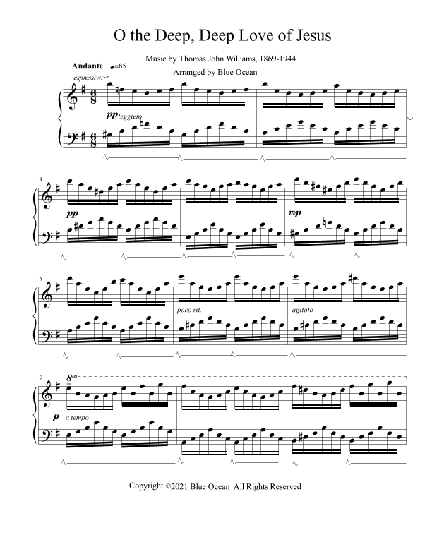 O the Deep, Deep Love of Jesus (arr. Blue Ocean)
