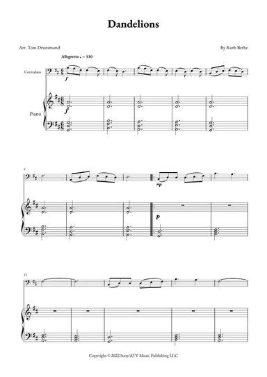 Dandelions (arr. Tom Drummond)