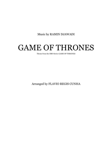 Game Of Thrones (arr. Flávio Régis Cunha)