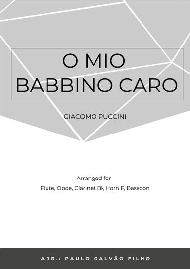 O MIO BABBINO CARO - STRING QUINTET (arr. Paulo Galvão Filho)