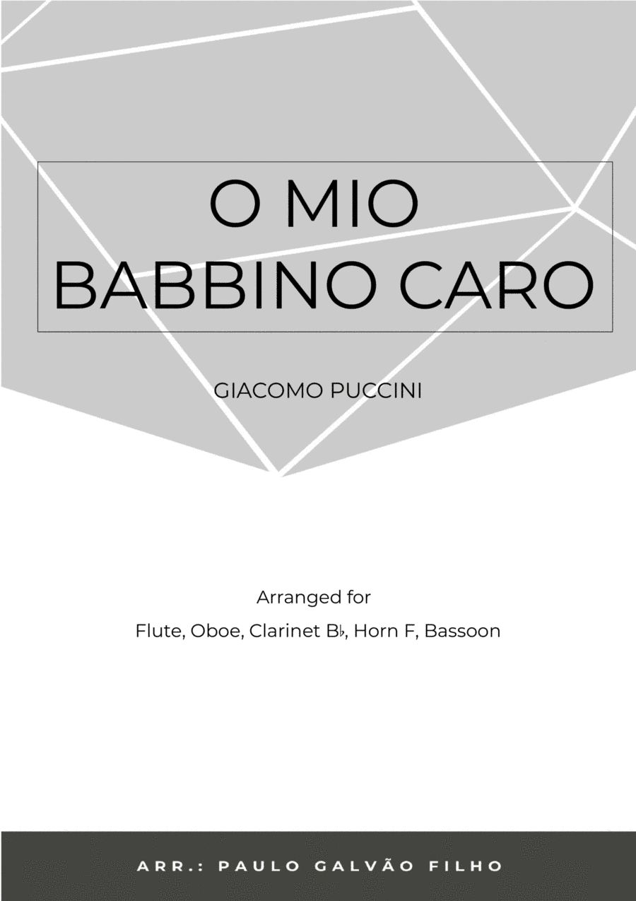 O MIO BABBINO CARO - STRING QUINTET (arr. Paulo Galvão Filho)