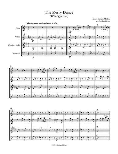 The Kerry Dance (Wind Quartet) (arr. Jordan Grigg)