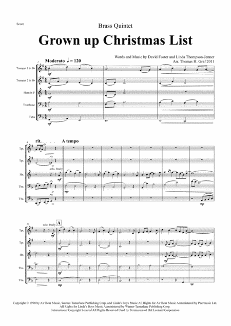 Grown-Up Christmas List (arr. Thomas H. Graf)
