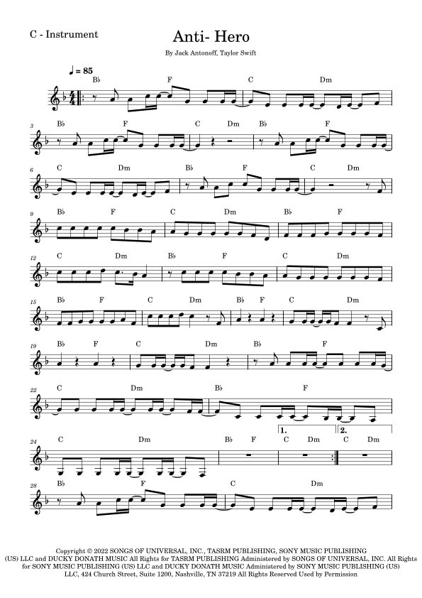 Anti-hero (arr. Fabio Eduardo de Oliveira)
