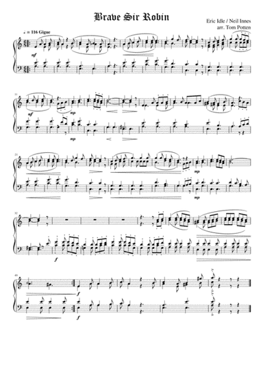 Sir Robin's Song (arr. Tom Potten)