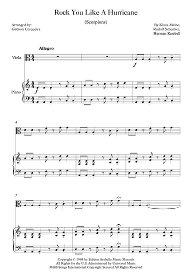 Rock You Like A Hurricane (arr. Gildson Cerqueira)