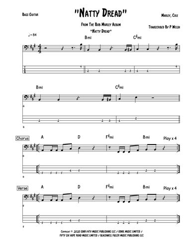 Natty Dread (arr. Accubass)