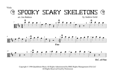 Spooky Scary Skeletons (arr. Jon Bakken)