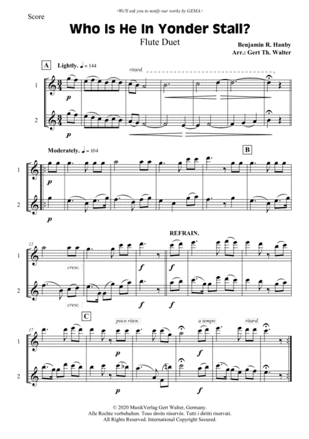 Who Is He In Yonder Stall? (arr. Gert Th. Walter)