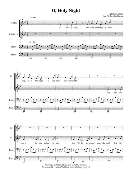 O Holy Night (arr. Nathan Wubbena)