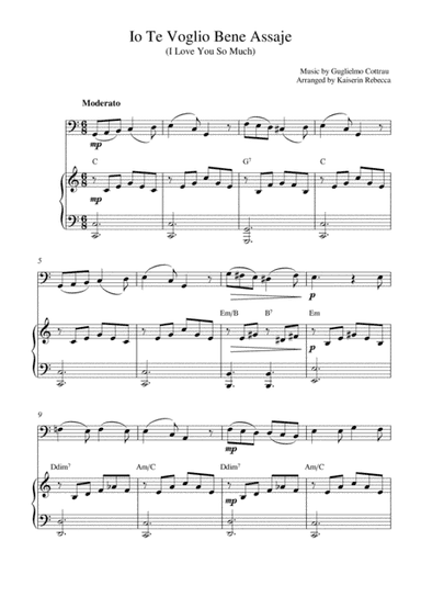 Io Te Voglio Bene Assaje (I Love You So Much) (arr. Kaiserin Rebecca)