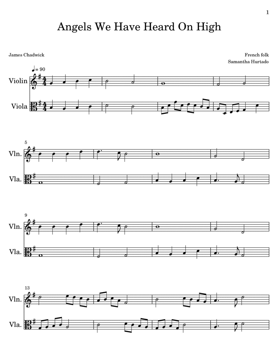 Angles We Have Heard on High (arr. Samantha Hurtado)