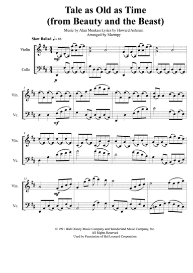 Beauty And The Beast (arr. Marmpy)