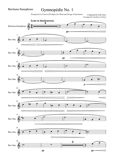 Gymnopédie No. 1 (arr. Zachary Corbett)