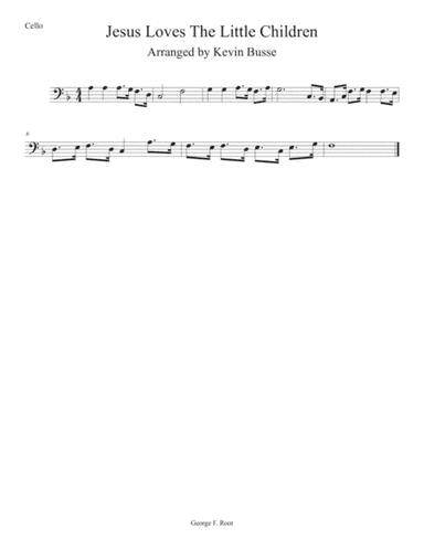 Jesus Loves The Little Children - Cello (arr. Kevin Busse)