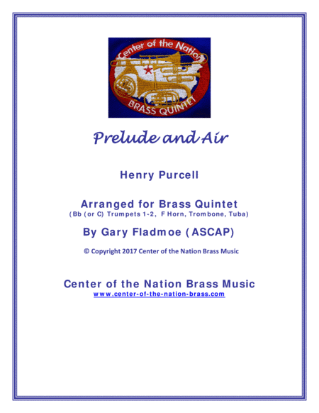Prelude and Air (arr. Gary Fladmoe (ASCAP))