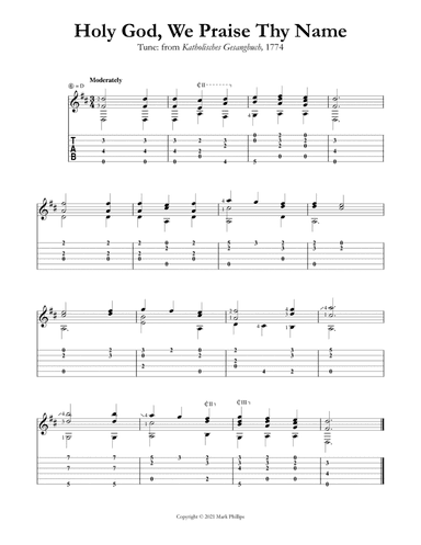 Holy God, We Praise Thy Name (arr. Mark Phillips)