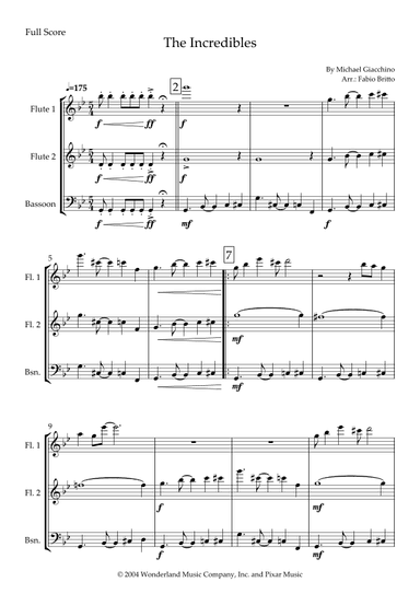 The Incredibles (main Theme) (arr. Fabio Britto)
