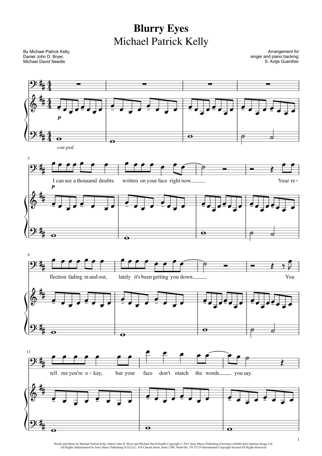 Blurry Eyes (arr. Antje Günther)