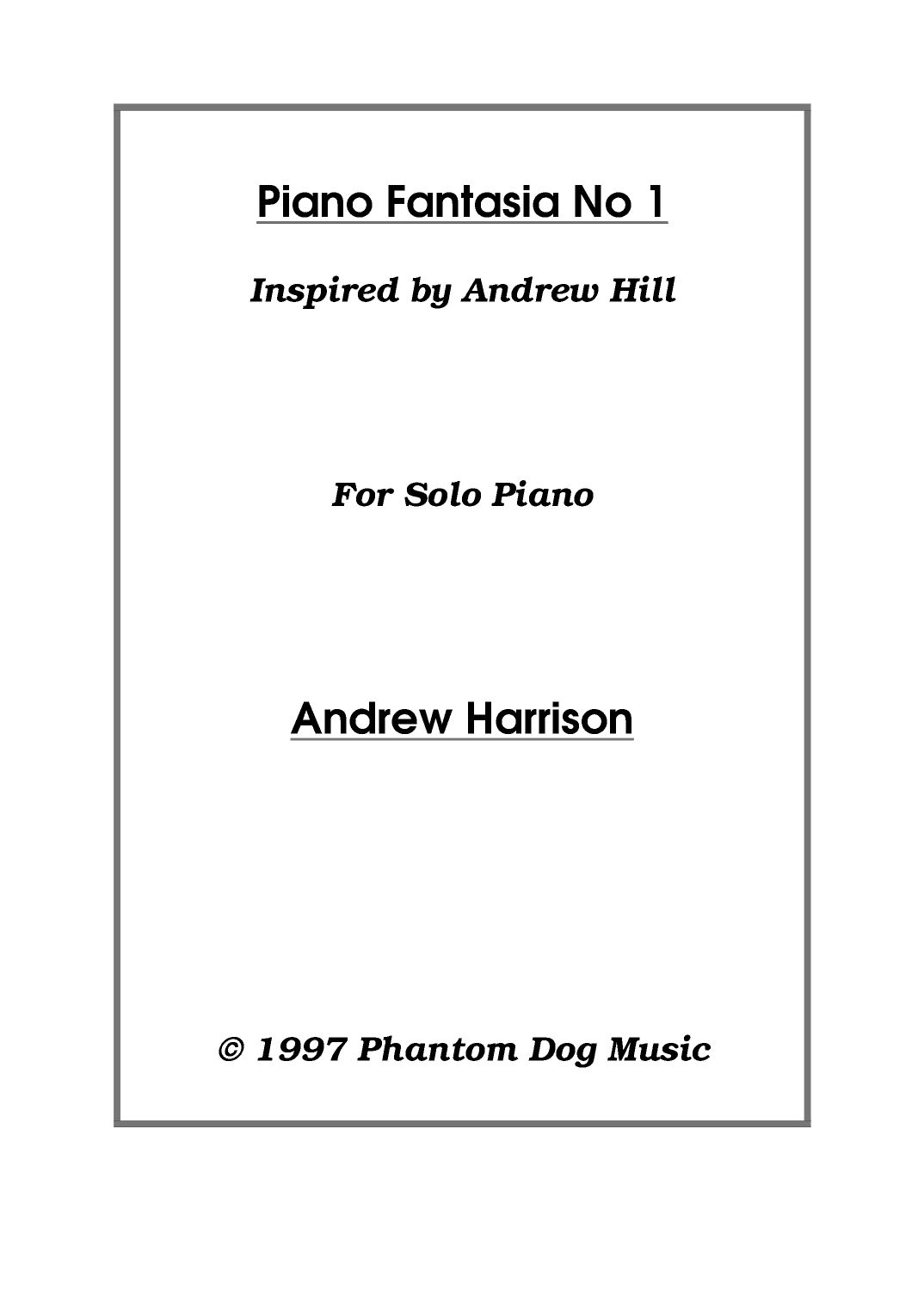 Piano Fantasia No. 1